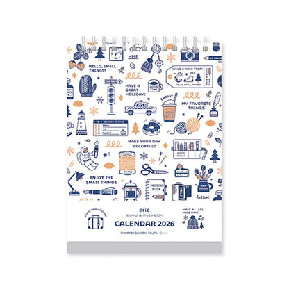 Eric Small Things x Shinnippon | Calendrier de bureau 2026 - Eric Small Things x Shinnippon - millenotes
