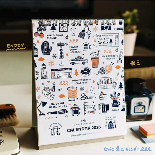 Eric Small Things x Shinnippon | Calendrier de bureau 2026 - Eric Small Things x Shinnippon - millenotes