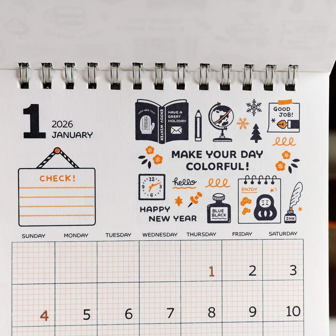 Eric Small Things x Shinnippon | Calendrier de bureau 2026 - Eric Small Things x Shinnippon - millenotes