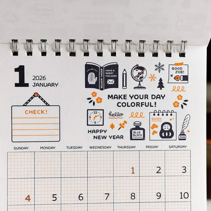 Eric Small Things x Shinnippon | Calendrier de bureau 2026 - Eric Small Things x Shinnippon - millenotes