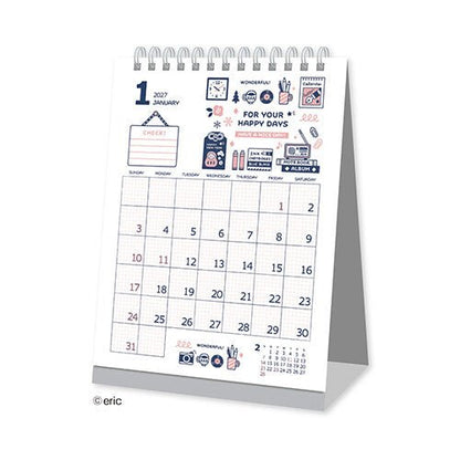 Eric Small Things x Shinnippon | Calendrier de bureau 2027 - Eric Small Things x Shinnippon - millenotes