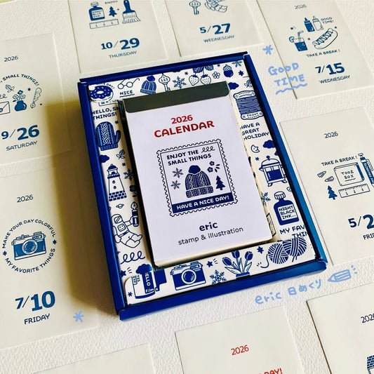 Eric Small Things x Shinnippon | Calendrier journalier 2026 - Eric Small Things x Shinnippon - millenotes