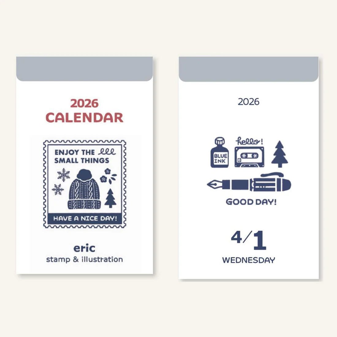 Eric Small Things x Shinnippon | Calendrier journalier 2026 - Eric Small Things x Shinnippon - millenotes