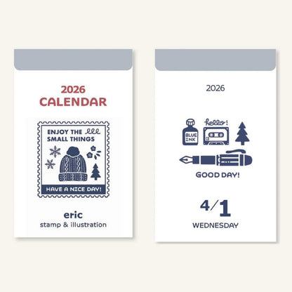 Eric Small Things x Shinnippon | Calendrier journalier 2026 - Eric Small Things x Shinnippon - millenotes