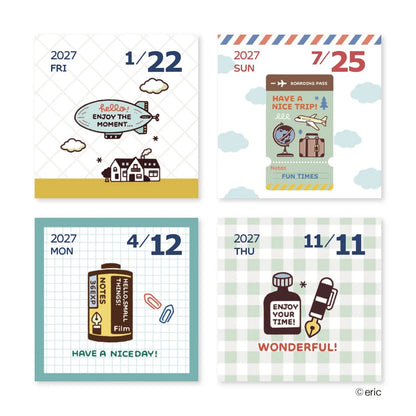 Eric Small Things x Shinnippon | Calendrier journalier 2027 Coloré - Eric Small Things x Shinnippon - millenotes