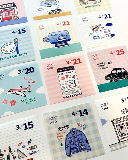 Eric Small Things x Shinnippon | Calendrier journalier 2027 Coloré - Eric Small Things x Shinnippon - millenotes