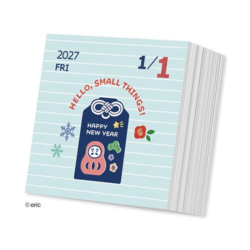 Eric Small Things x Shinnippon | Calendrier journalier 2027 Coloré - Eric Small Things x Shinnippon - millenotes