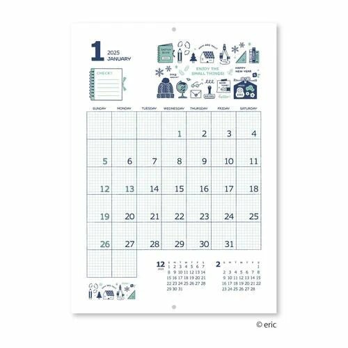 Eric Small Things x Shinnippon | Calendrier mural 2026 - Eric Small Things x Shinnippon - millenotes