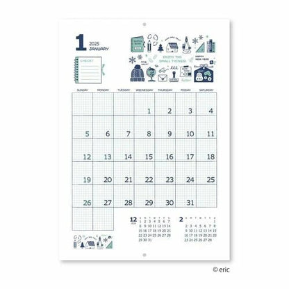 Eric Small Things x Shinnippon | Calendrier mural 2026 - Eric Small Things x Shinnippon - millenotes