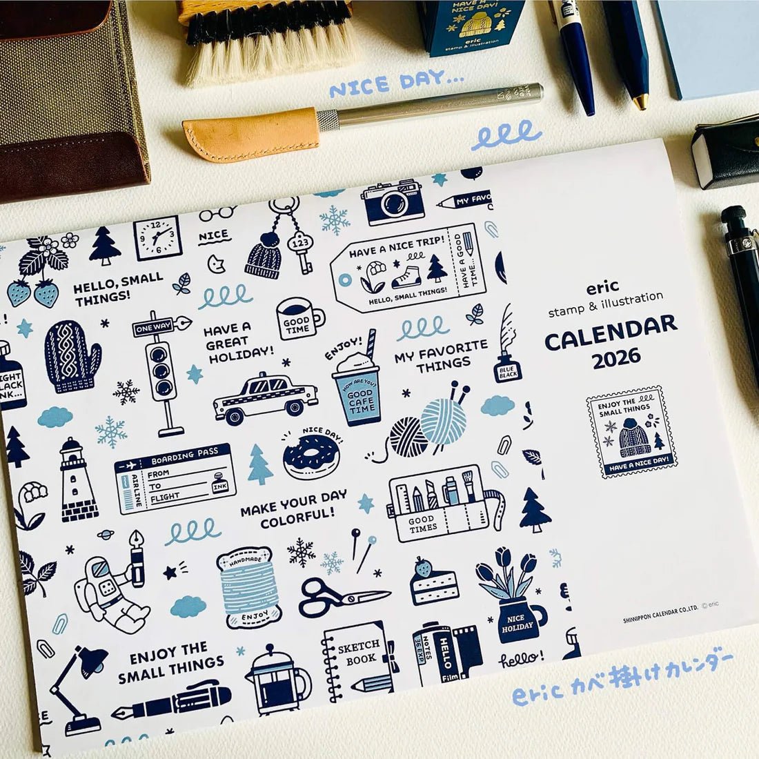 Eric Small Things x Shinnippon | Calendrier mural 2026 - Eric Small Things x Shinnippon - millenotes