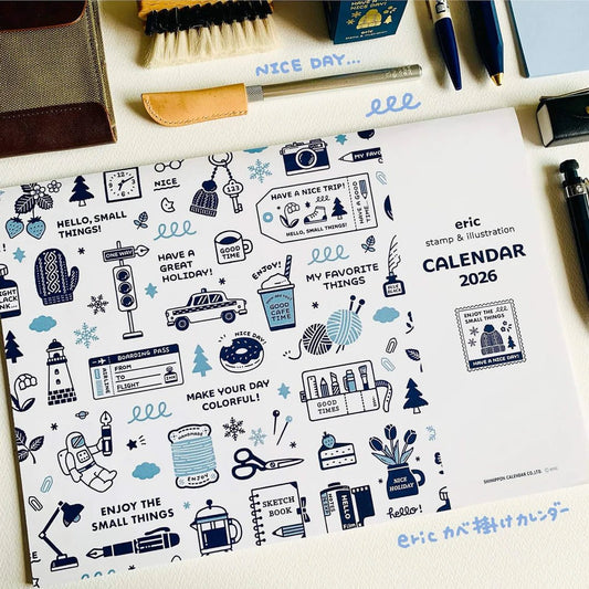 Eric Small Things x Shinnippon | Calendrier mural 2026 - Eric Small Things x Shinnippon - millenotes