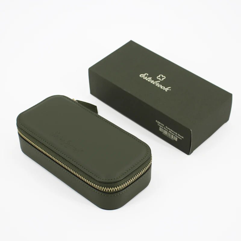 Esterbrook Pens Nook | Étui à stylo plume | Moss Green | 3 stylos - Esterbrook - millenotes