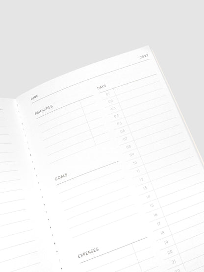 Cloth & Paper | Agenda mensuel 2027 | A5 Slim