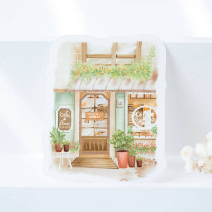 Sticker en vinyle | LETTOON | Flower Cafe