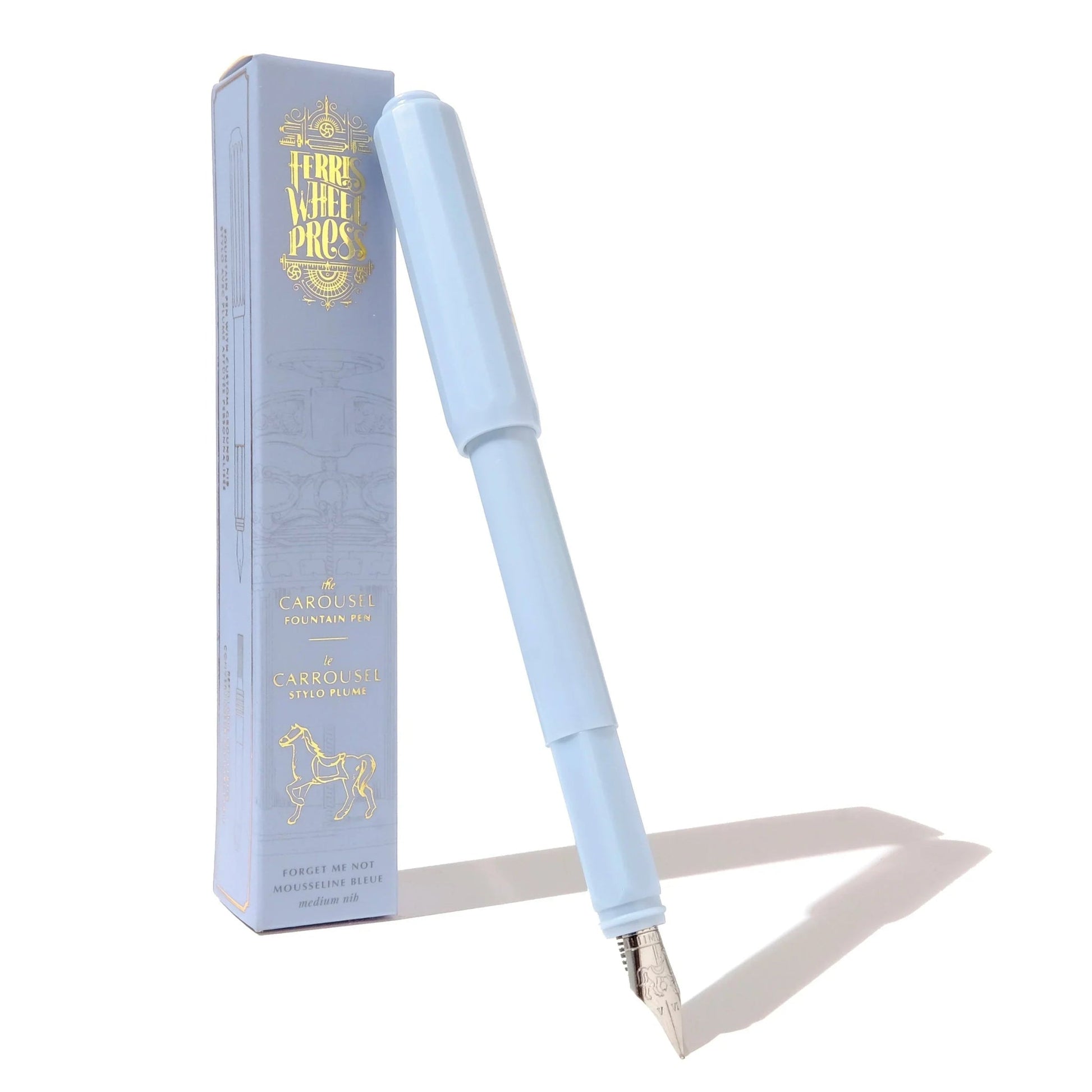 Ferris Wheel Press Stylo Plume | The Carousel | Plume F - Ferris Wheel Press - Forget me not - bleu clair - millenotes