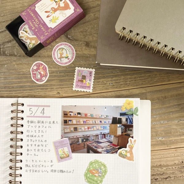 Flake stickers japonais | Contes | Lapin - NB Co Ltd - millenotes