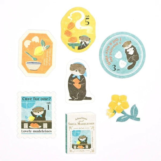 Flake stickers japonais | Contes | Loutre - NB Co Ltd - millenotes