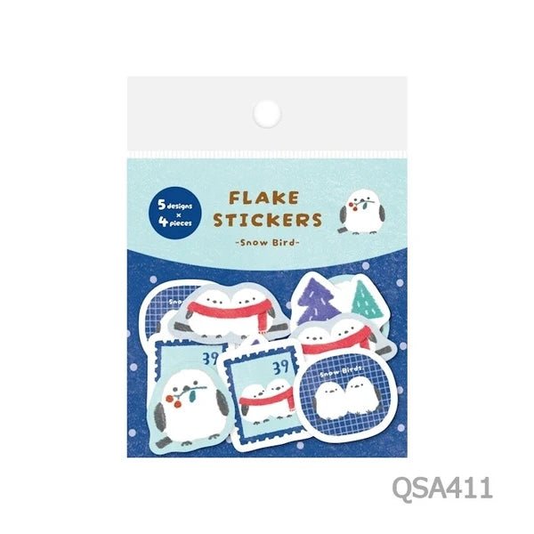 Flake stickers japonais | FURUKAWASHIKO | Neige et Oiseaux - FURUKAWASHIKO - millenotes