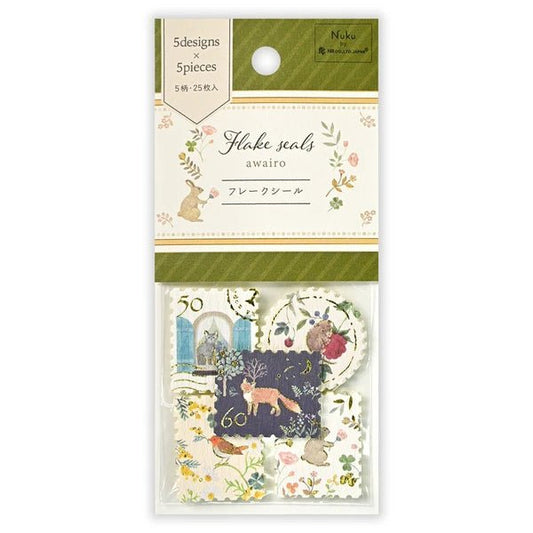 Flake stickers japonais | Timbres Animaux - NB Co Ltd - millenotes