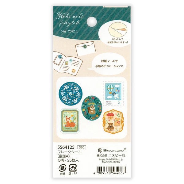 Flake stickers japonais | Timbres Contes de Fées - NB Co Ltd - millenotes