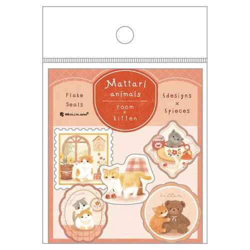Flake stickers | Mattari Animals | Adorable Chaton - NB Co Ltd - millenotes