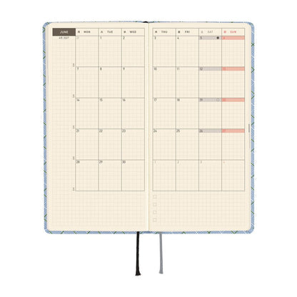 Hobonichi 2027 Weeks | Shirt Fabric: Graph Plaid - Hobonichi Techo - millenotes