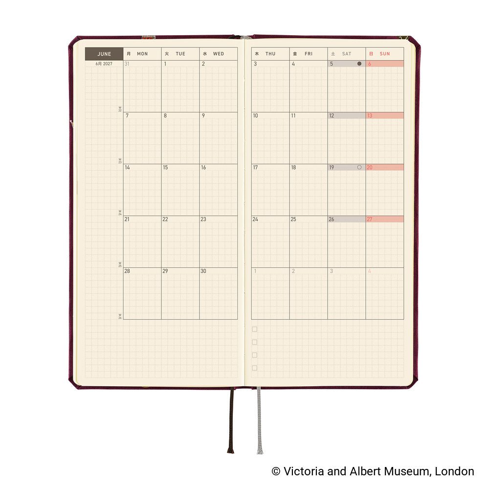 Hobonichi 2027 Weeks | V&A Series: Welcome to the V&A - Hobonichi Techo - millenotes