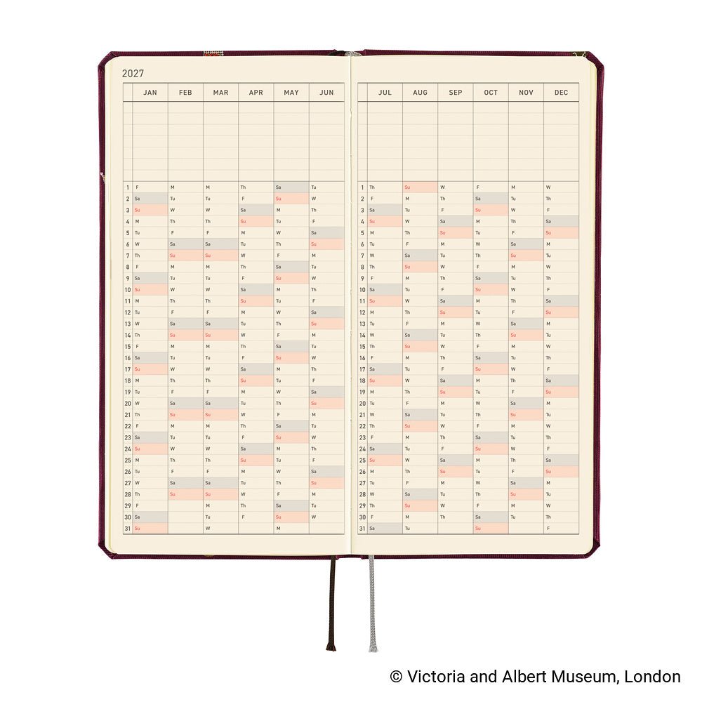 Hobonichi 2027 Weeks | V&A Series: Welcome to the V&A - Hobonichi Techo - millenotes