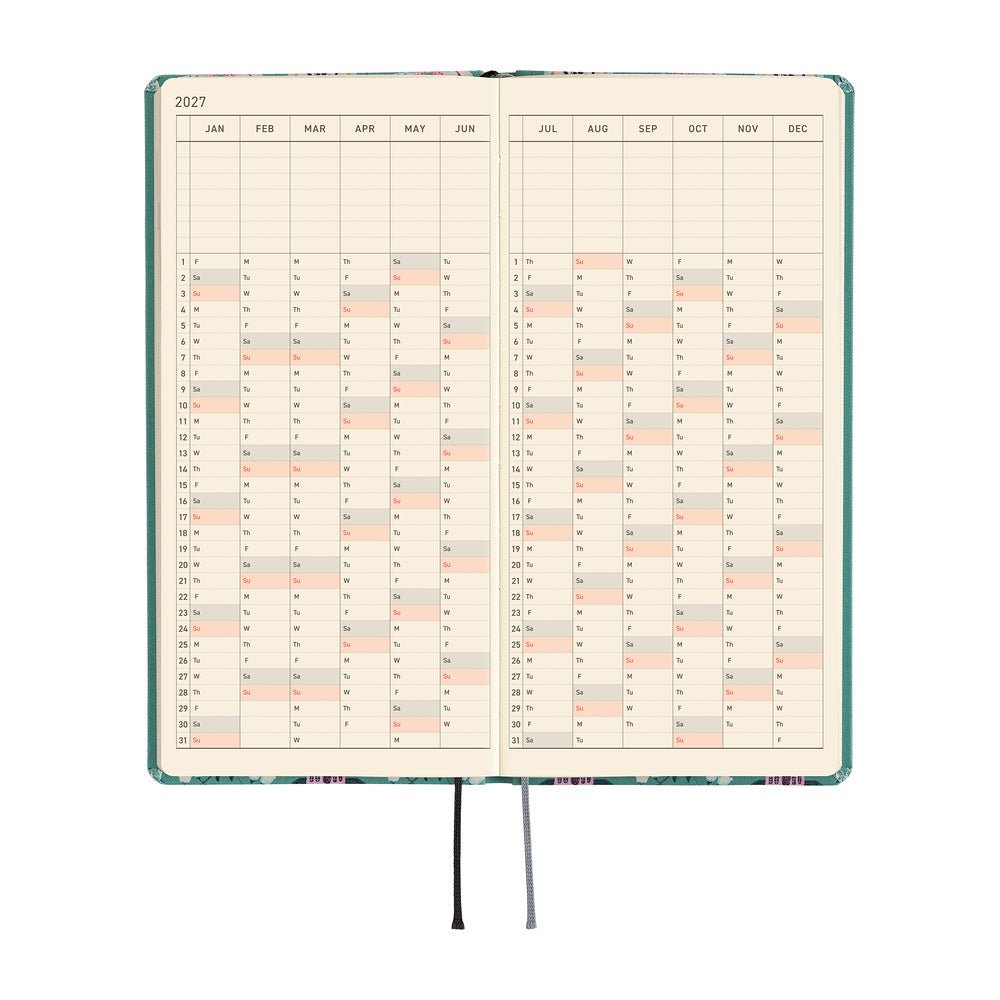 Hobonichi 2027 Weeks | Yumi Kitagishi: White Cat Wallpaper - Hobonichi Techo - millenotes