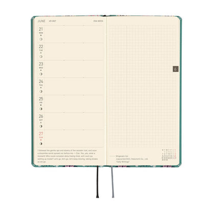Hobonichi 2027 Weeks | Yumi Kitagishi: White Cat Wallpaper - Hobonichi Techo - millenotes