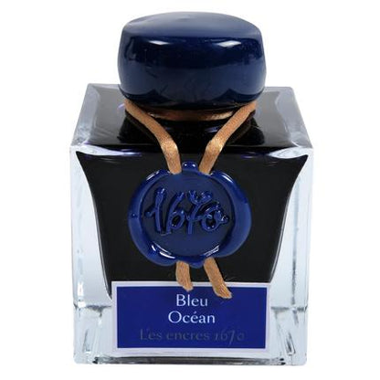 Jacques HERBIN Encre d’écriture | Collection 1670 | Bleu Océan - 50 ml - Jacques Herbin - millenotes