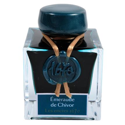 Jacques HERBIN Encre d’écriture | Collection 1670 | Emeraude de Chivor - 50 ml - Jacques Herbin - millenotes