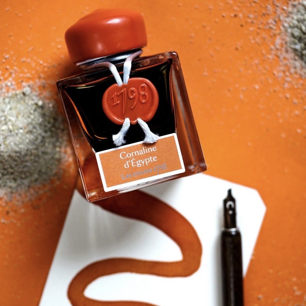 Jacques HERBIN Encre d’écriture | Collection 1798 | Cornaline d'Égypte - 50 ml - Jacques Herbin - millenotes