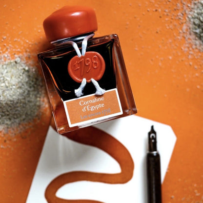 Jacques HERBIN Encre d’écriture | Collection 1798 | Cornaline d'Égypte - 50 ml - Jacques Herbin - millenotes