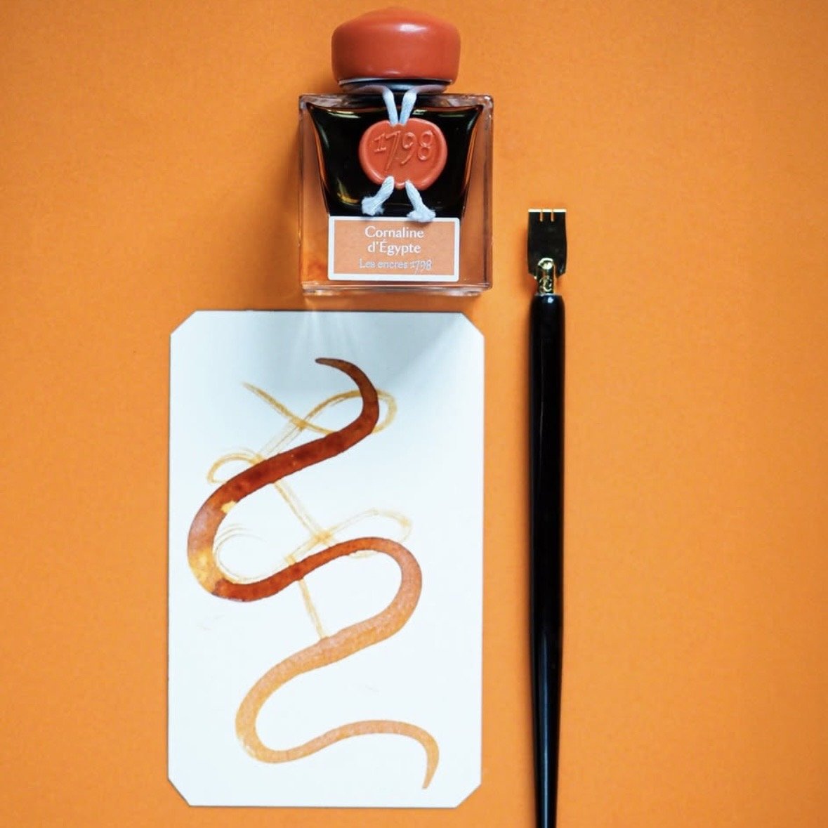 Jacques HERBIN Encre d’écriture | Collection 1798 | Cornaline d'Égypte - 50 ml - Jacques Herbin - millenotes