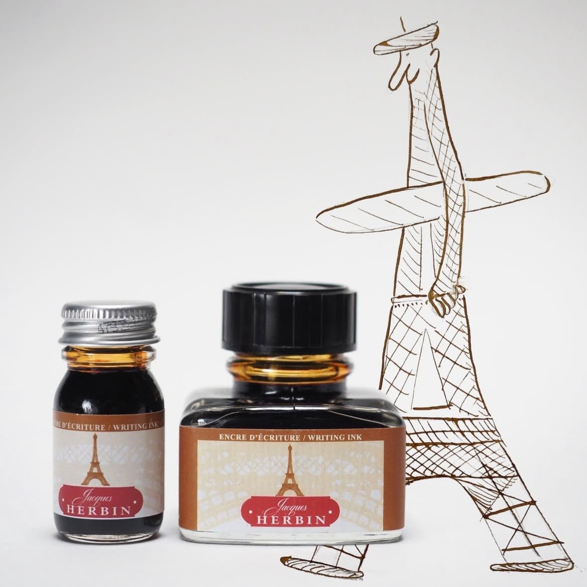 Jacques HERBIN Encre d'écriture | Couleurs de Paris | Tour Eiffel - 30ml - Jacques Herbin - millenotes