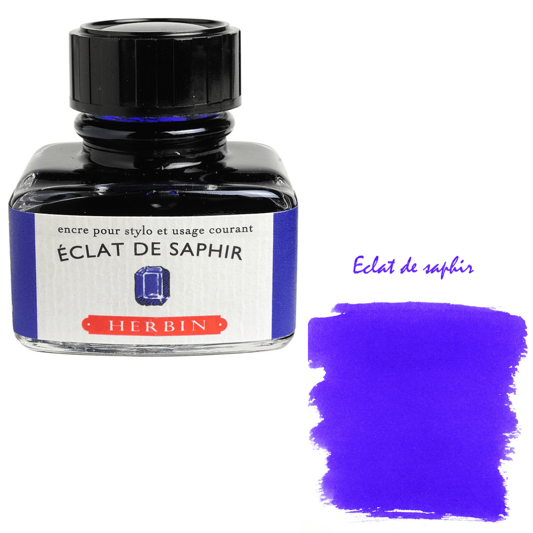 Jacques HERBIN Encre d'écriture | Éclat de Saphir - 30 ml - Jacques Herbin - millenotes