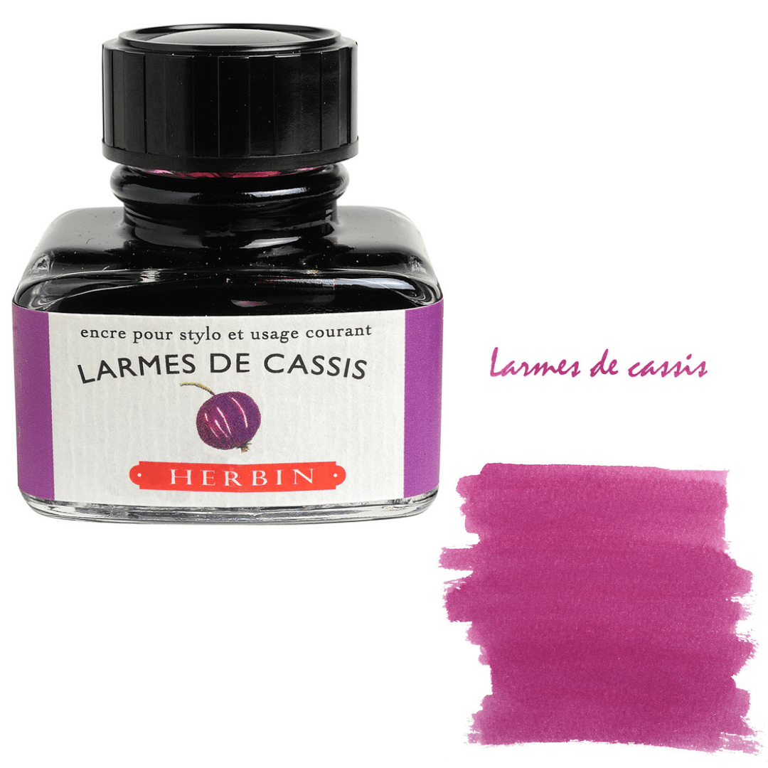 Jacques HERBIN Encre d'écriture | Larmes de cassis - 30ml - Jacques Herbin - millenotes