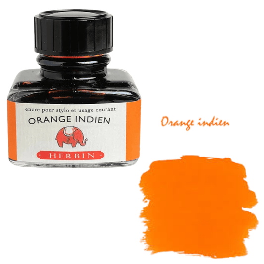 Jacques HERBIN Encre d'écriture | Orange Indien - 30ml - Jacques Herbin - millenotes
