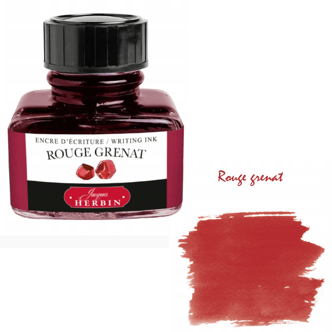 Jacques HERBIN Encre d'écriture | Rouge grenat - 30ml - Jacques Herbin - millenotes