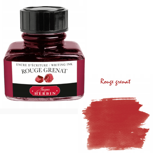 Jacques HERBIN Encre d'écriture | Rouge grenat - 30ml - Jacques Herbin - millenotes