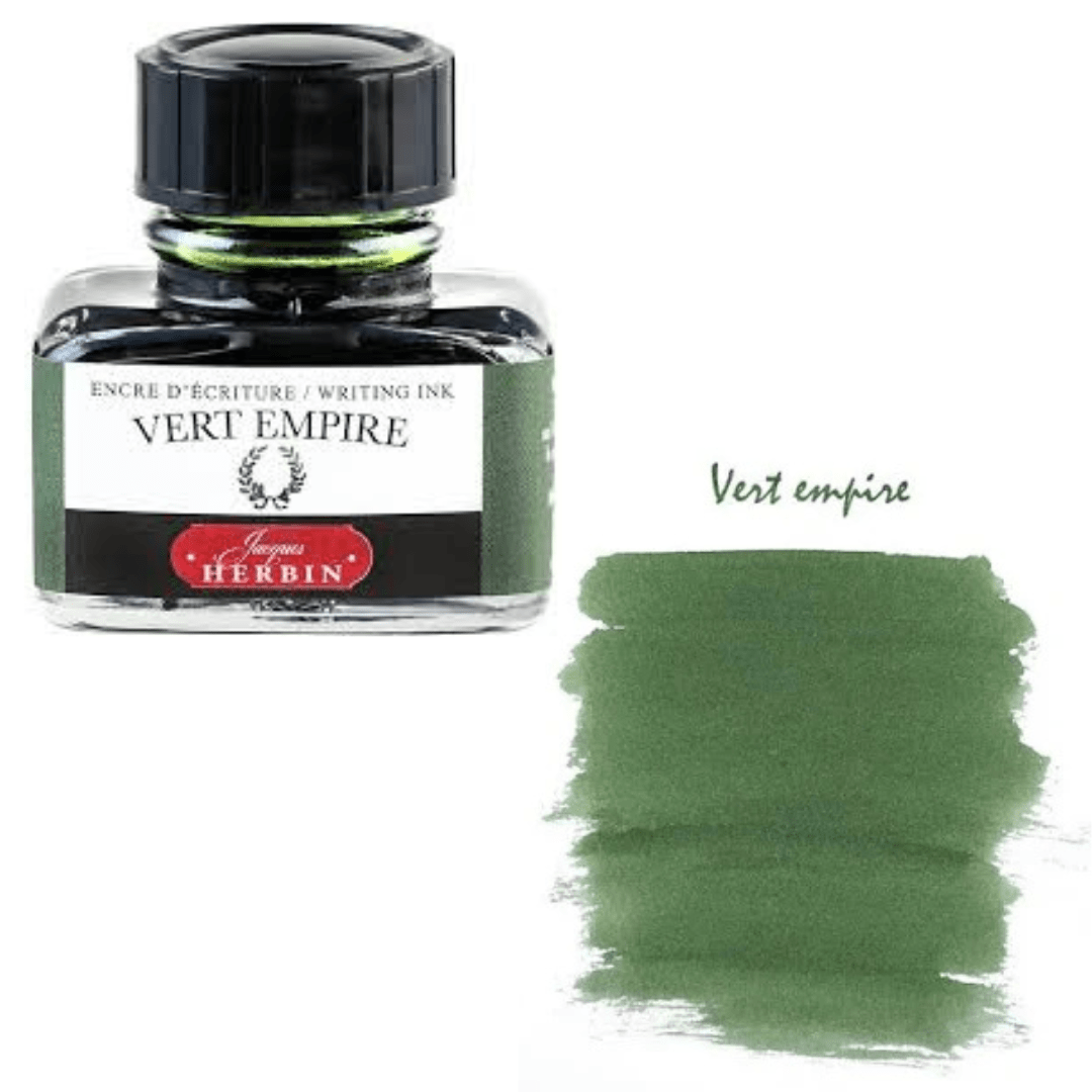 Jacques HERBIN Encre d'écriture | Vert Empire - 30ml - Jacques Herbin - millenotes