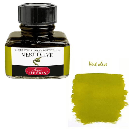 Jacques HERBIN Encre d'écriture | Vert Olive - 30ml - Jacques Herbin - millenotes
