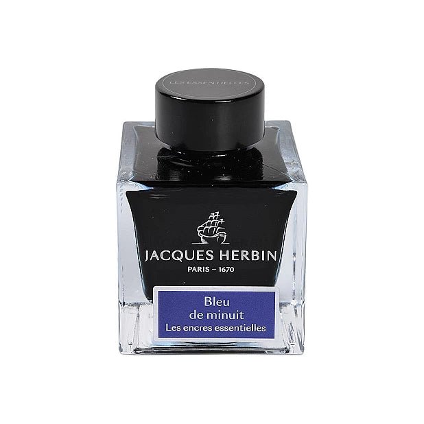 Jacques HERBIN Les encres essentielles | Bleu de minuit - Jacques Herbin - millenotes