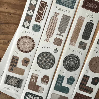 Kiss-cut washi tape | Breezy Studio | Fabric - Breezy Studio - 5 m - rouleau complet - millenotes
