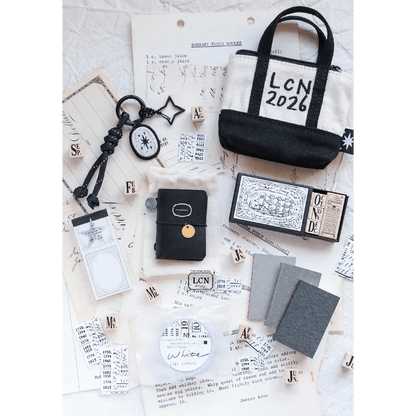 LCN Design Studio | 2026 LCN Mini tote lot de papeterie | Noir - LCN Design Studio - millenotes