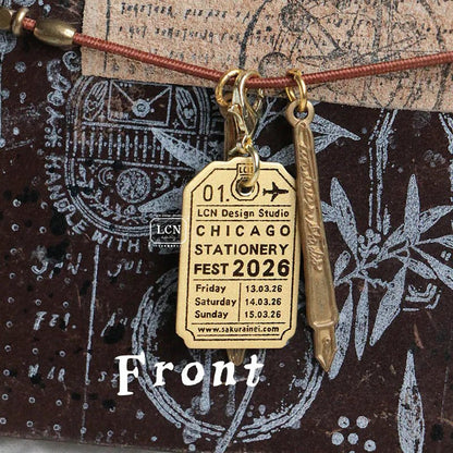 LCN Design Studio | Charms en laiton | 2026 Chicago Stationery Fest - LCN Design Studio - millenotes