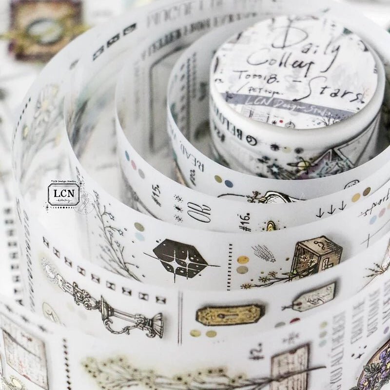 LCN Design Studio | Masking tape PET | Daily Collect - Stars - LCN Design Studio - 10 m - rouleau complet - millenotes