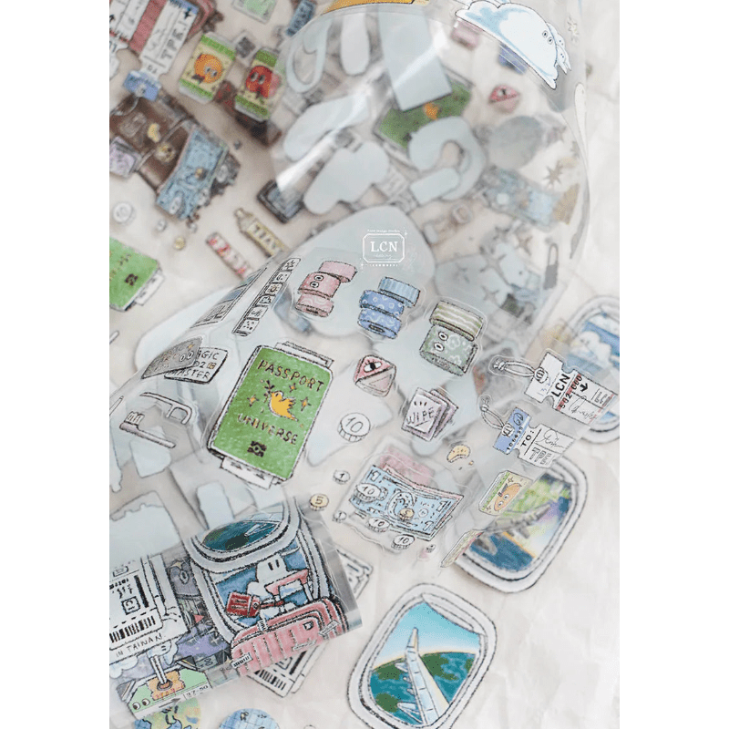 LCN Design Studio | Masking tape PET kiss - cut | Travel Essentials - LCN Design Studio - 5 m - rouleau complet - millenotes