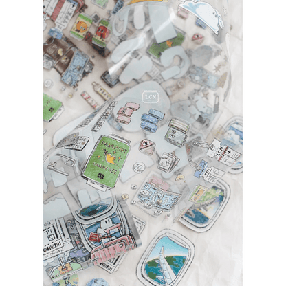 LCN Design Studio | Masking tape PET kiss - cut | Travel Essentials - LCN Design Studio - 5 m - rouleau complet - millenotes